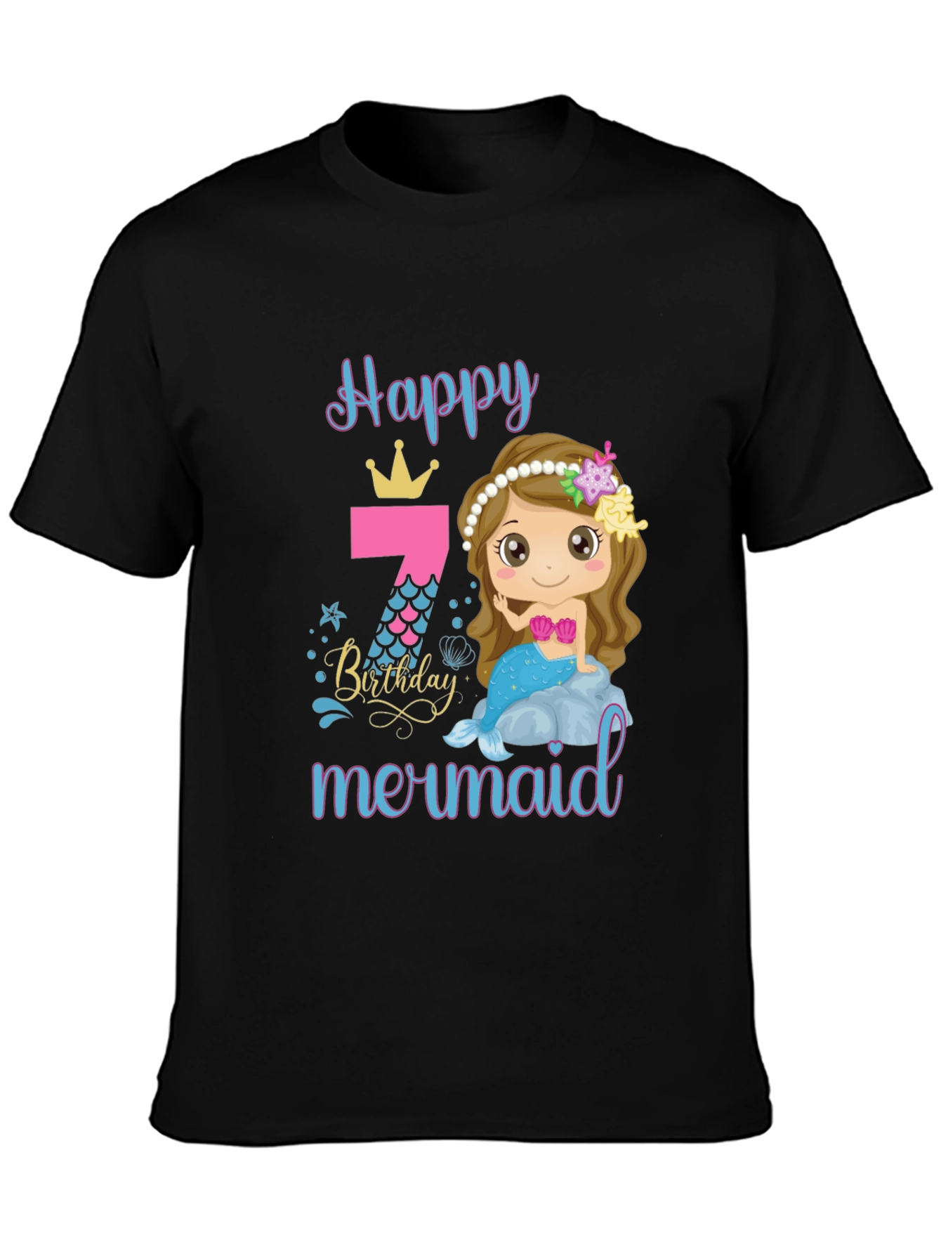 Happy Mermaid Birthday T-Shirt