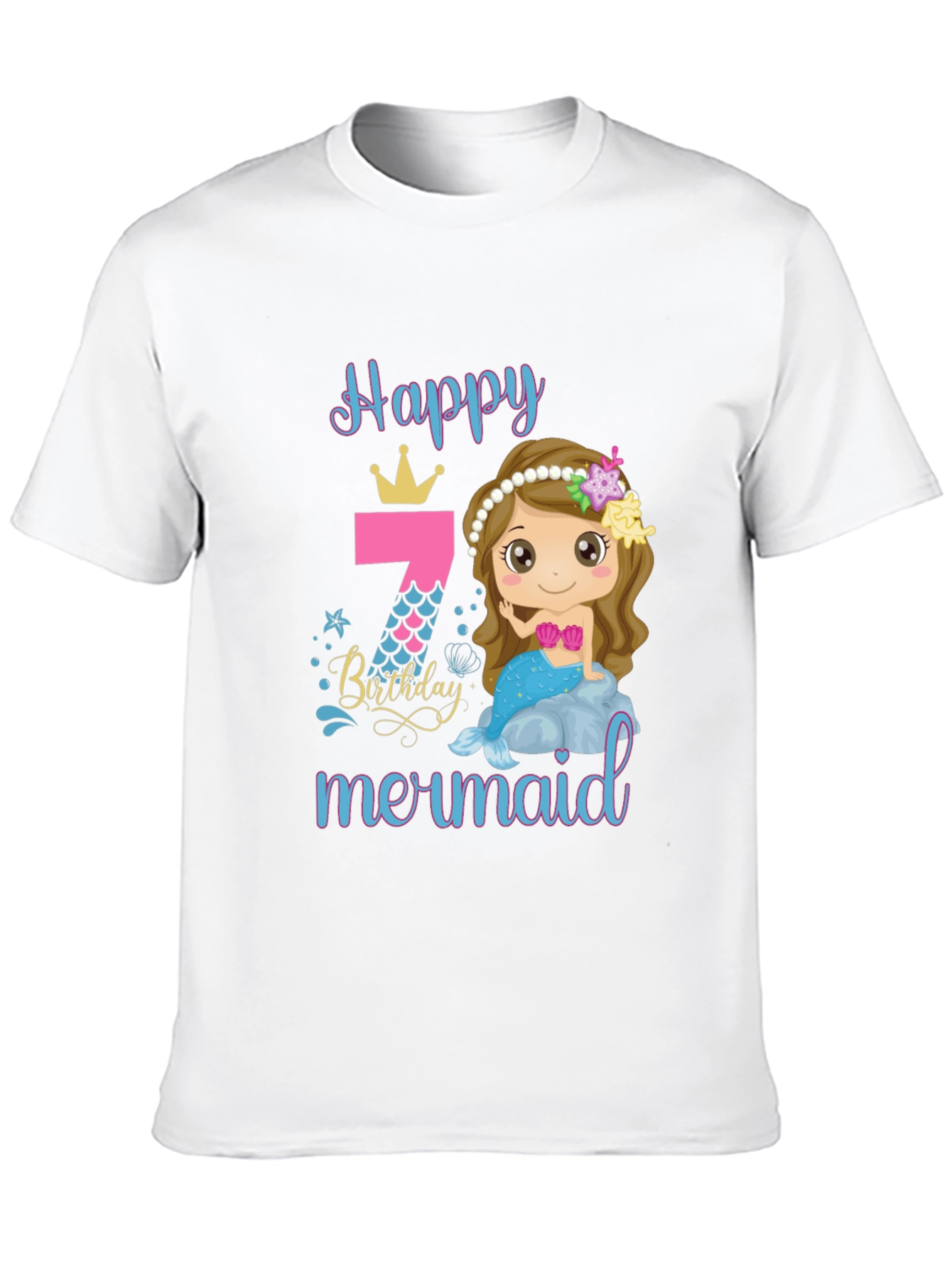 Happy Mermaid Birthday T-Shirt