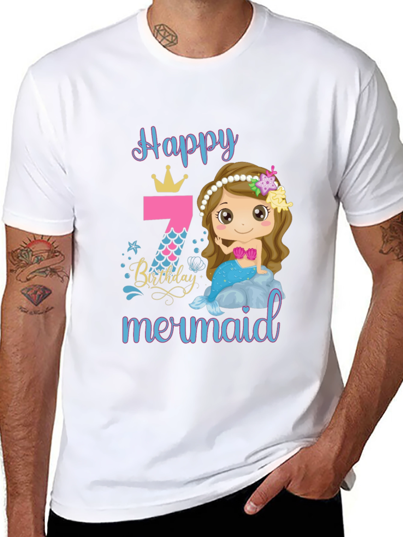 Happy Mermaid Birthday T-Shirt
