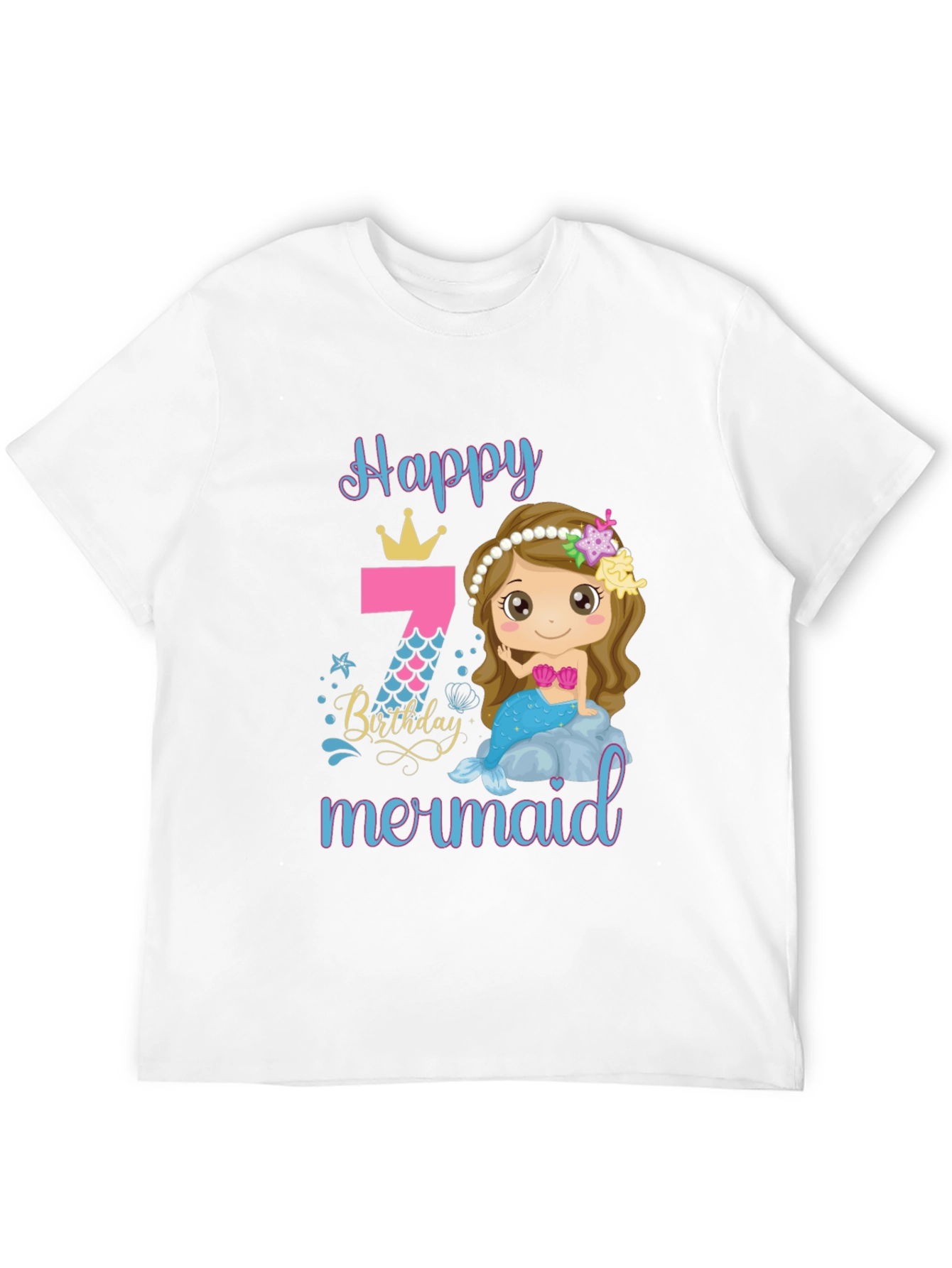 Happy Mermaid Birthday T-Shirt