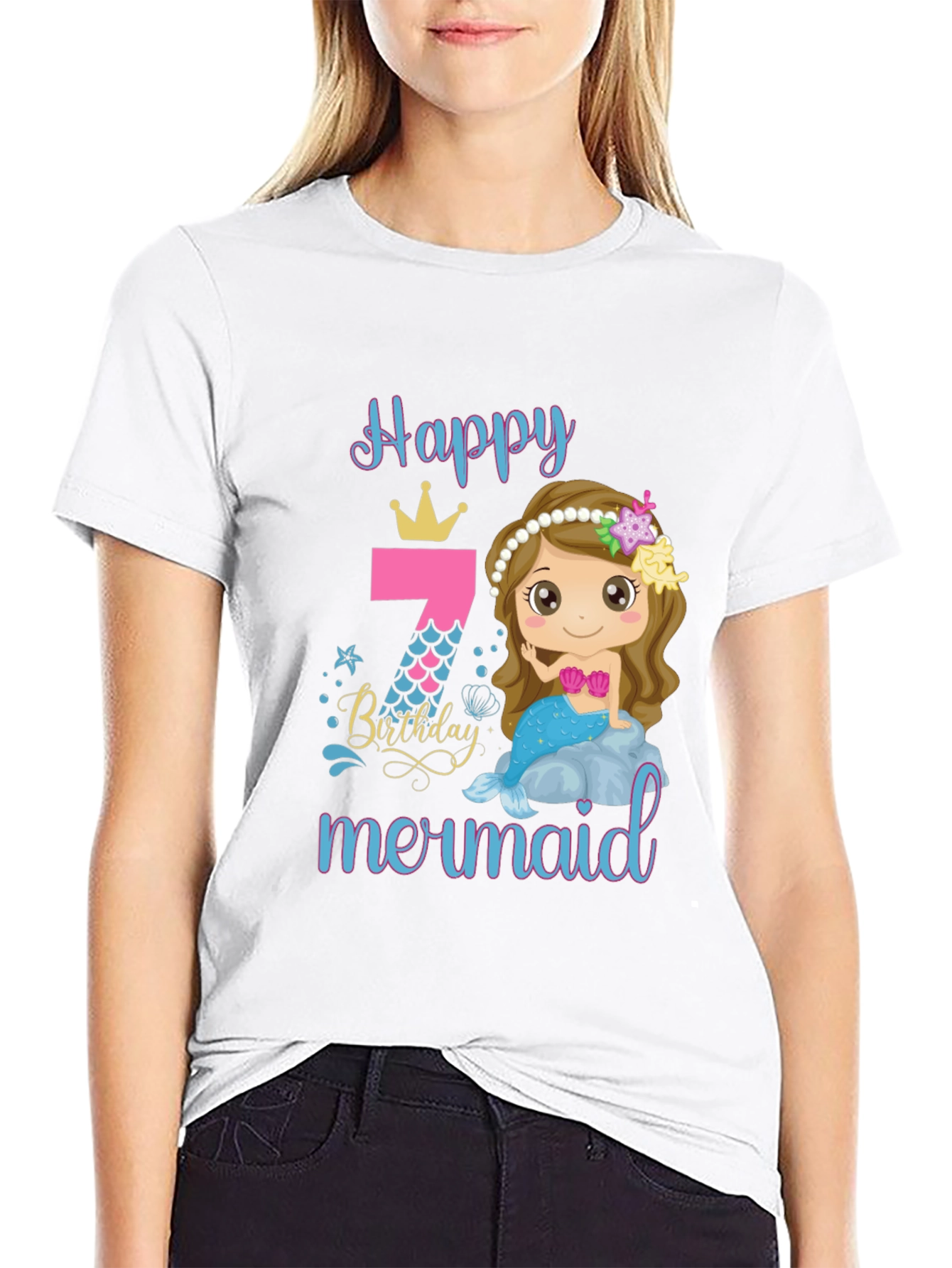Happy Mermaid Birthday T-Shirt