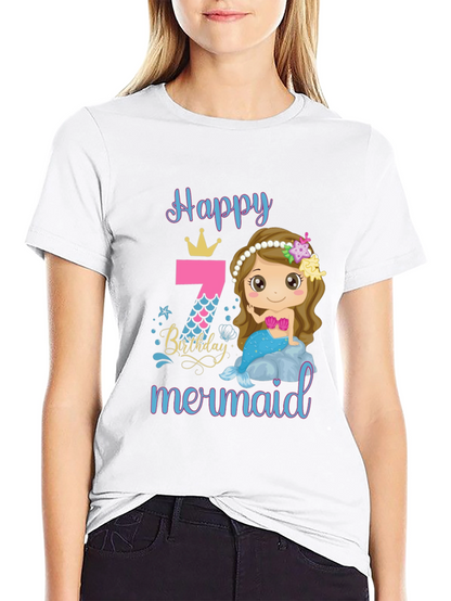 Happy Mermaid Birthday T-Shirt