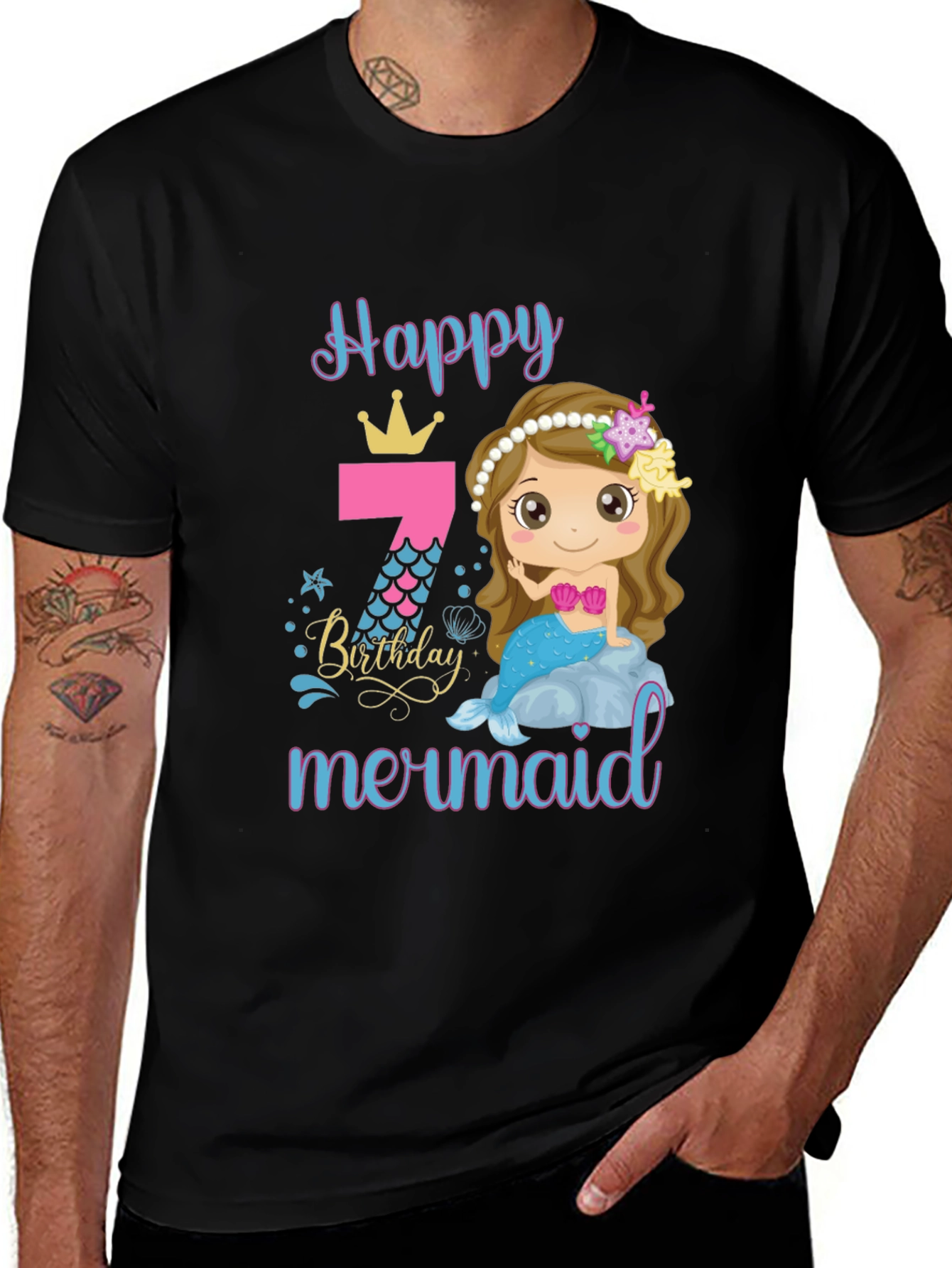 Happy Mermaid Birthday T-Shirt