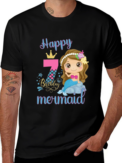 Happy Mermaid Birthday T-Shirt