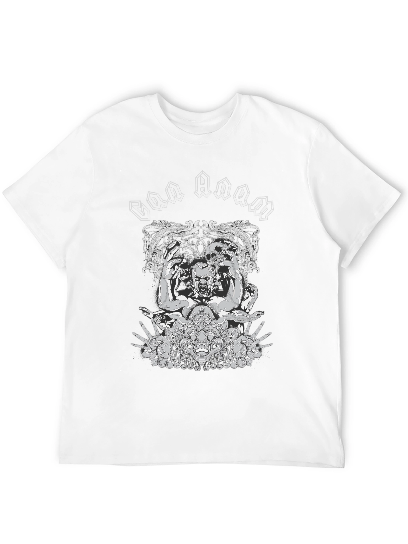 God Doom Graphic Print Black T-Shirt