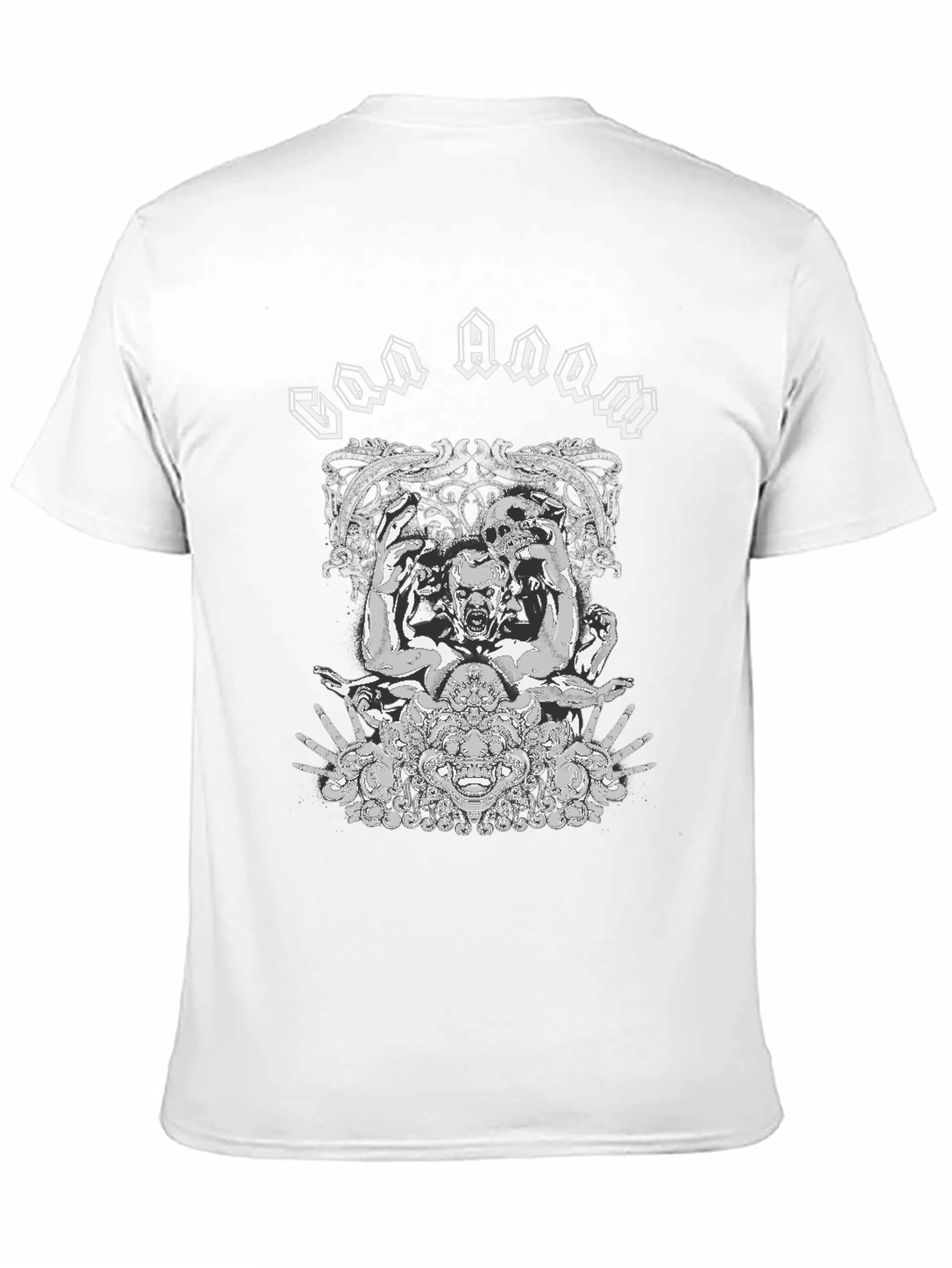 God Doom Graphic Print Black T-Shirt