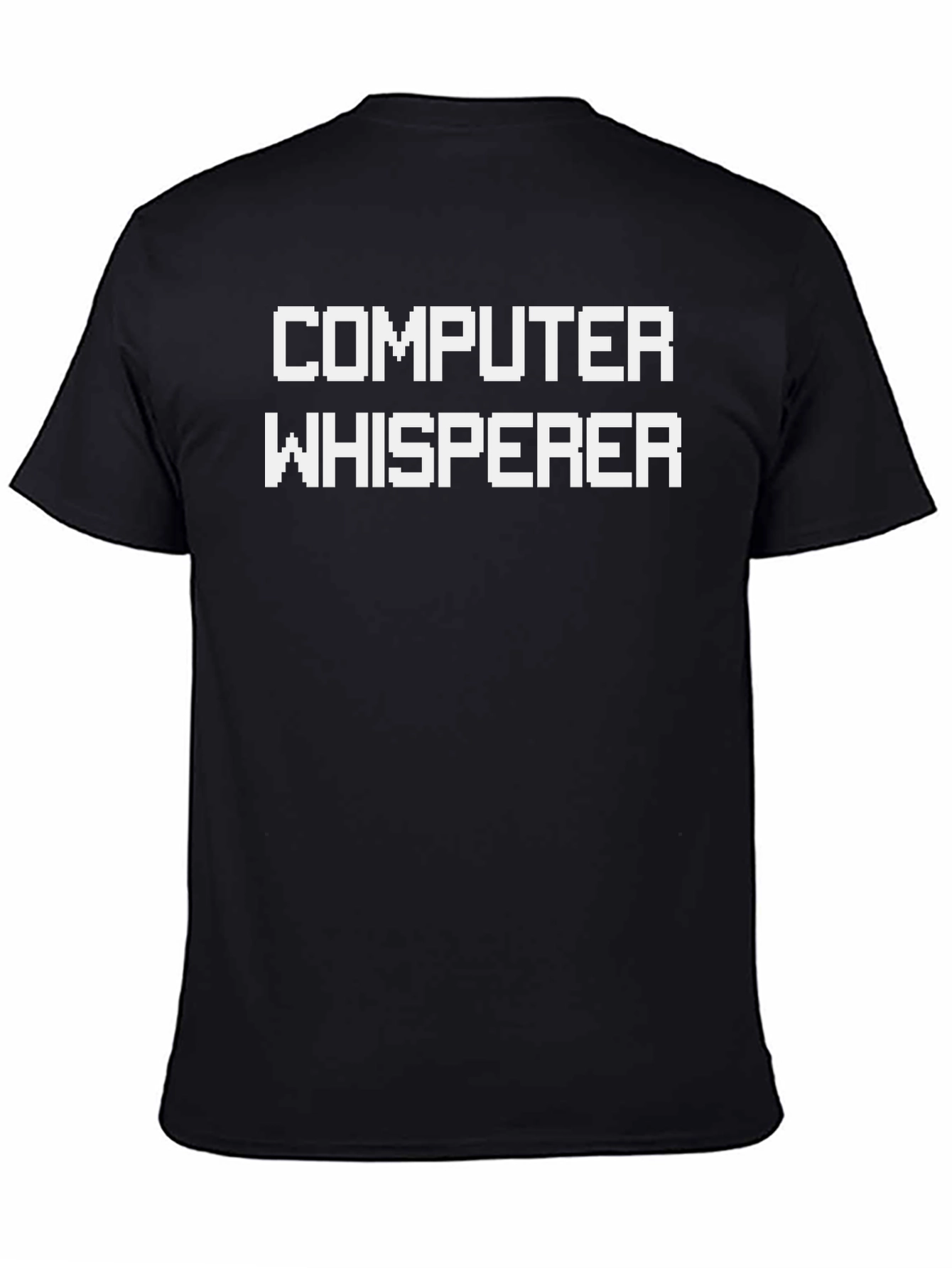 Computer Whisperer Graphic T-Shirt - Black Cotton Tee