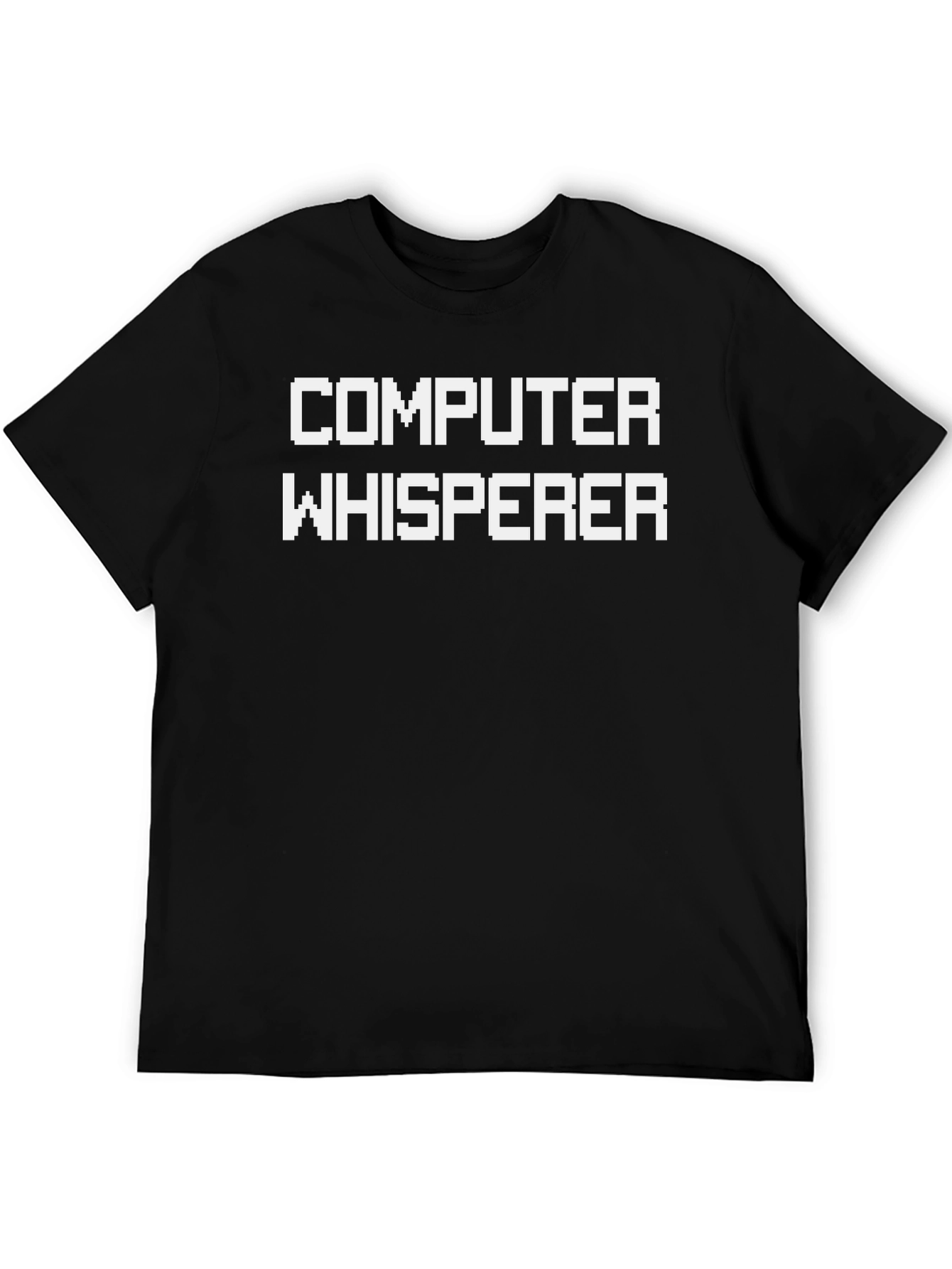 Computer Whisperer Graphic T-Shirt - Black Cotton Tee