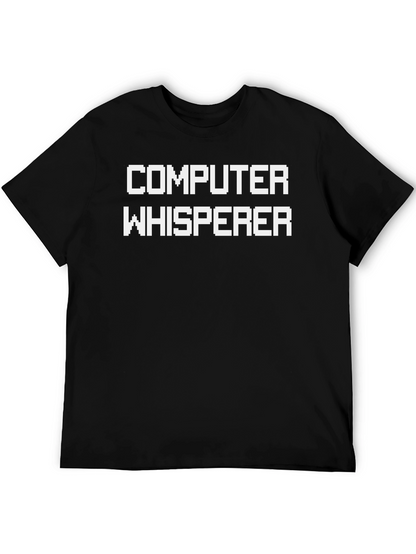 Computer Whisperer Graphic T-Shirt - Black Cotton Tee