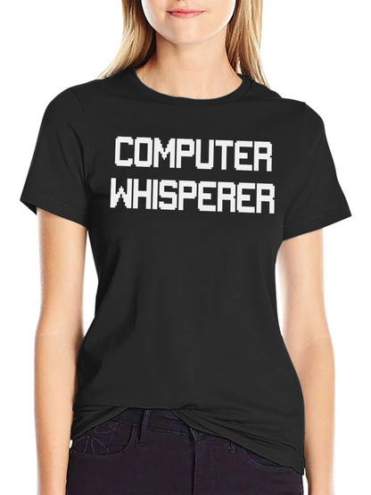 Computer Whisperer Graphic T-Shirt - Black Cotton Tee
