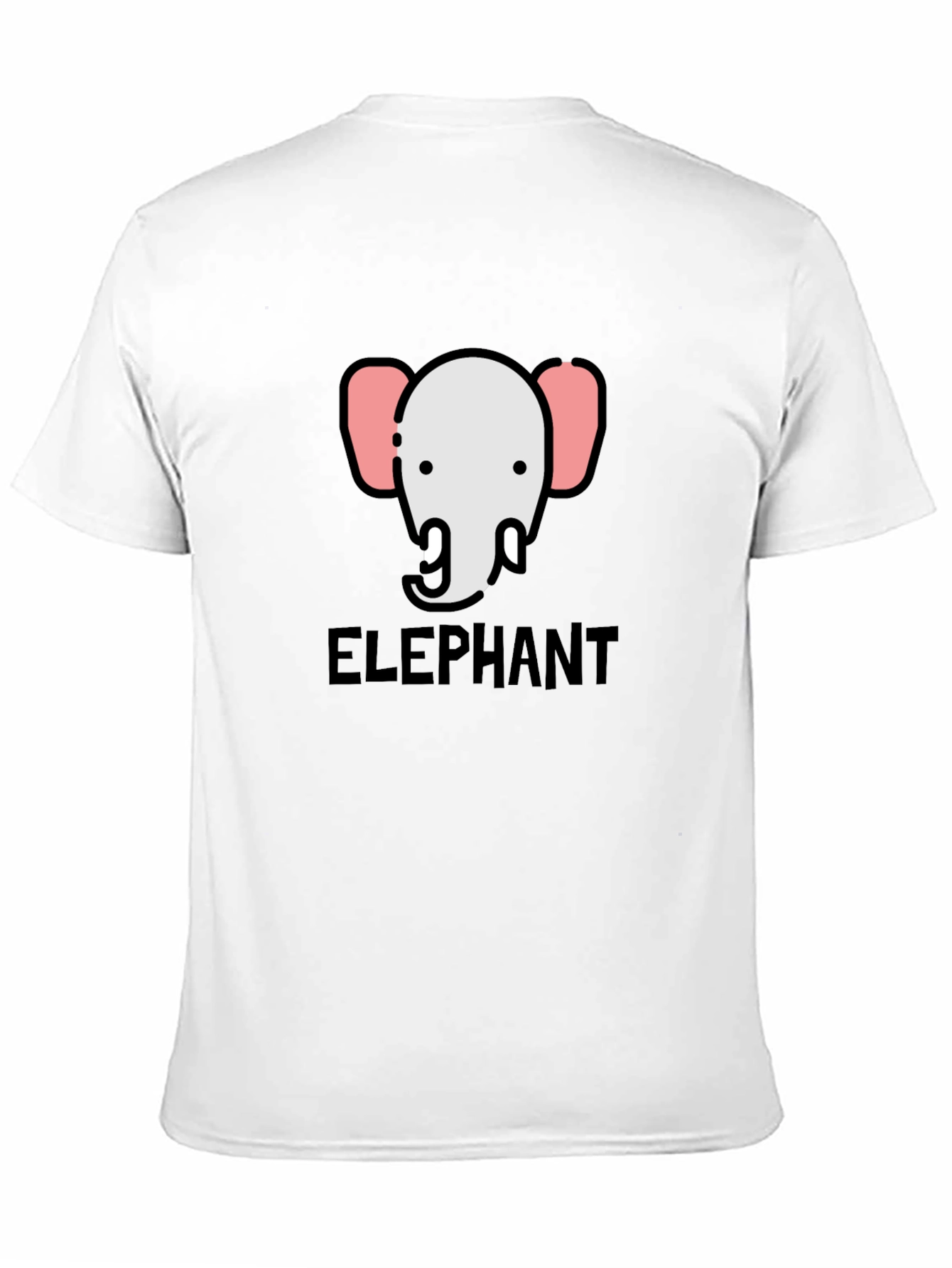 Elephant Graphic Tee - Black Cotton T-Shirt