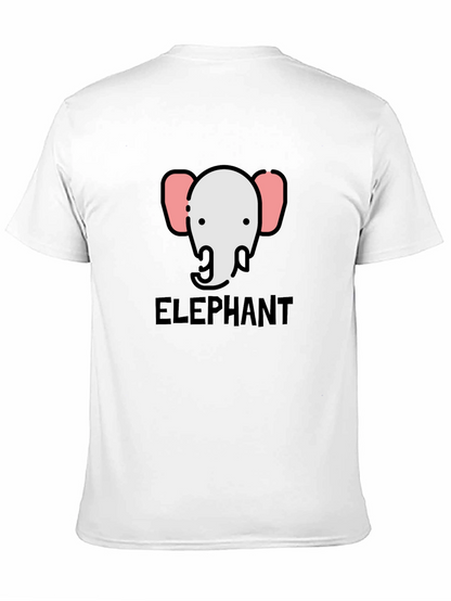 Elephant Graphic Tee - Black Cotton T-Shirt