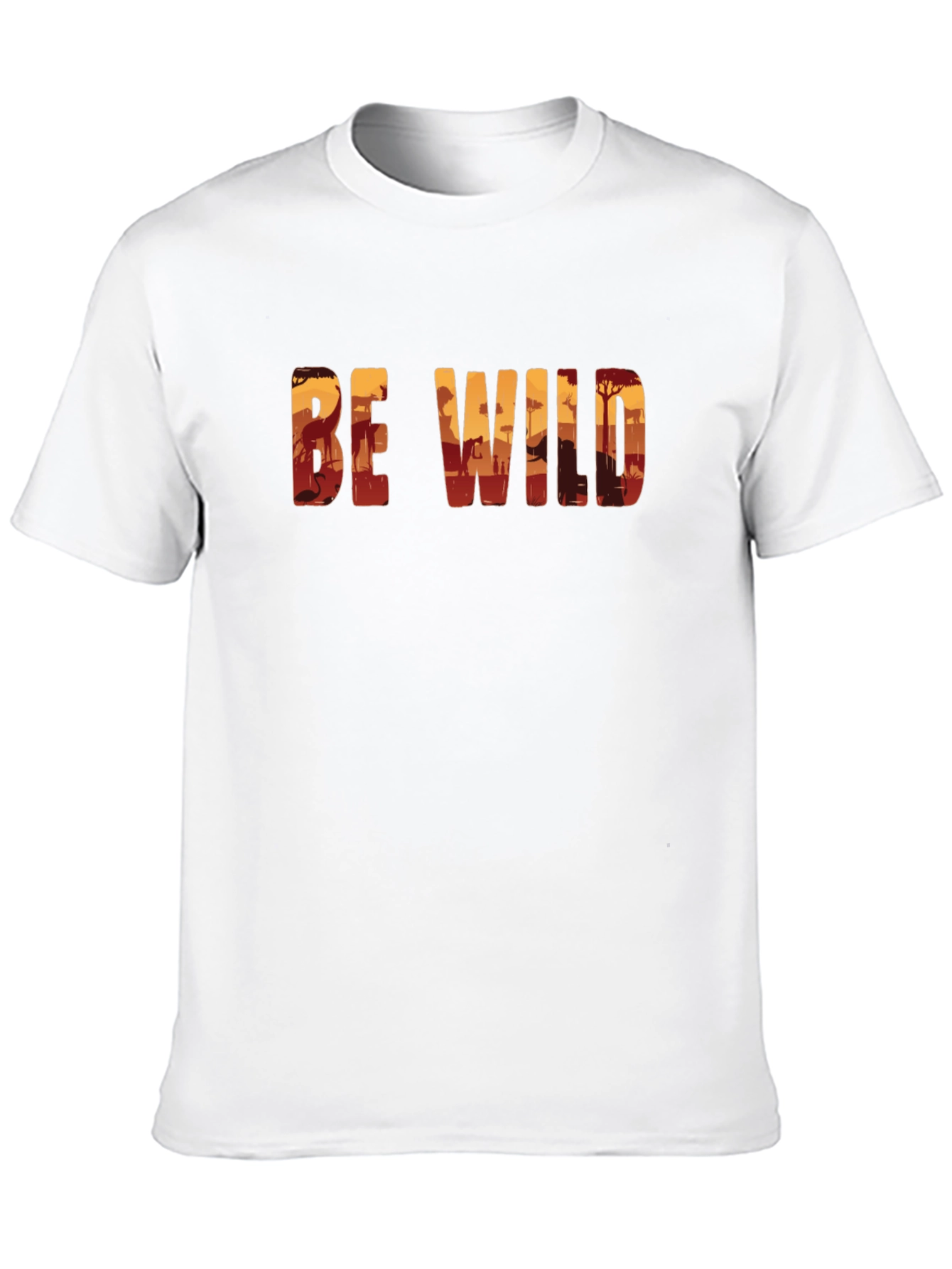 Be Wild Safari Graphic Black T-Shirt