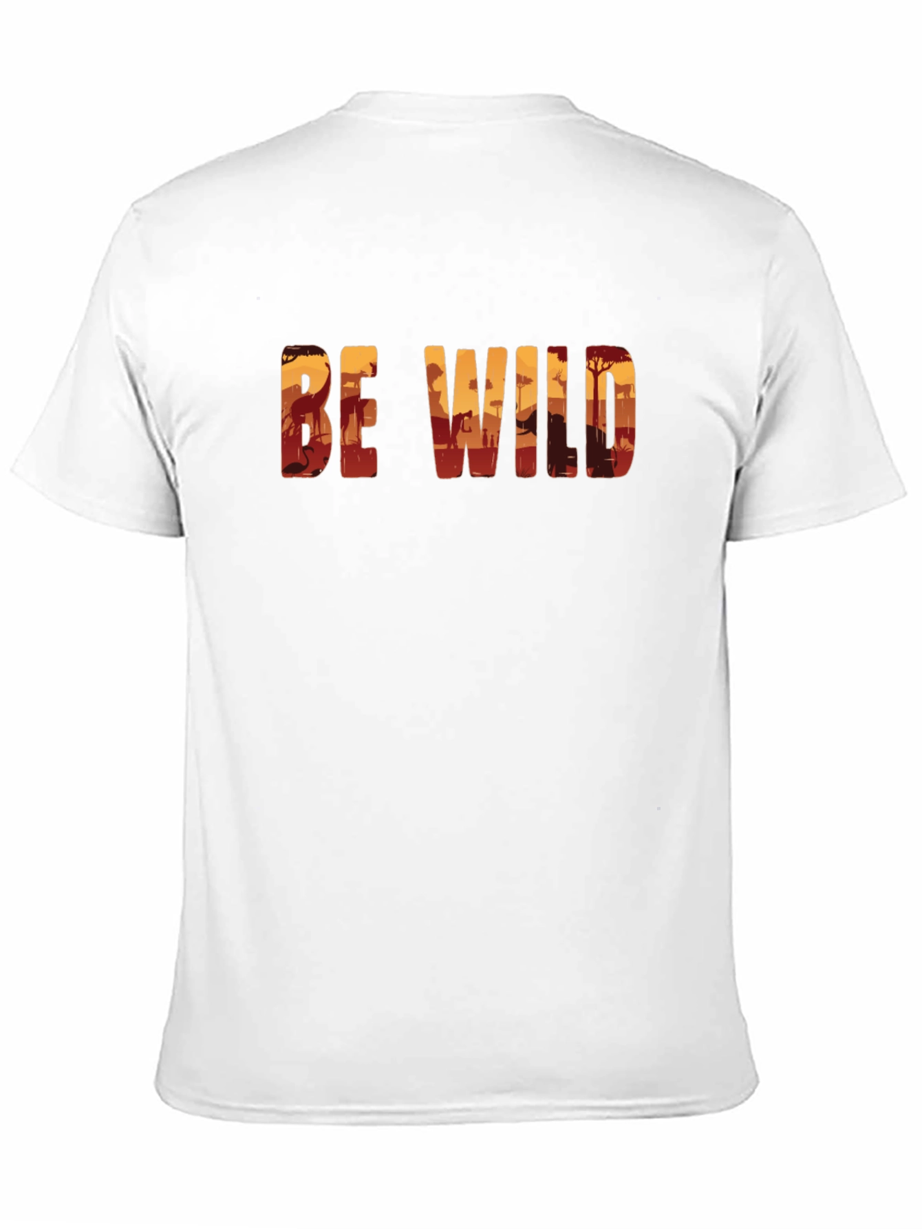 Be Wild Safari Graphic Black T-Shirt