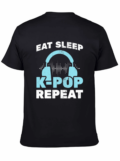 Eat Sleep K-Pop Repeat Graphic Tee