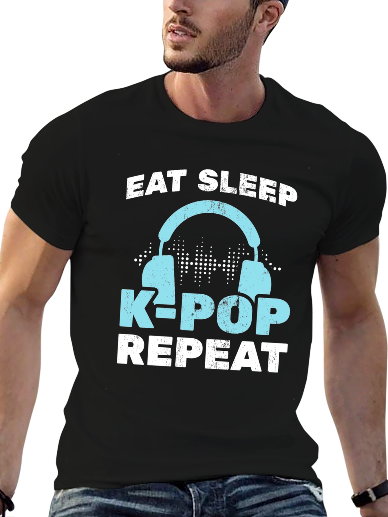 Eat Sleep K-Pop Repeat Graphic Tee