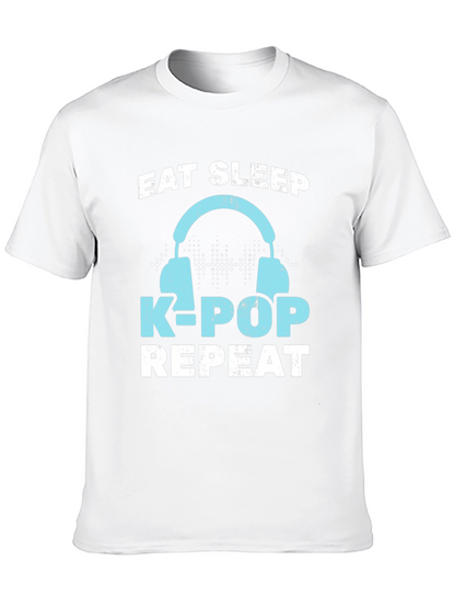 Eat Sleep K-Pop Repeat Graphic Tee