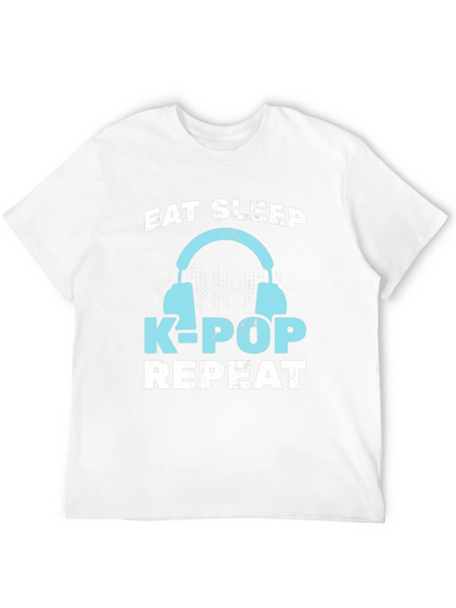 Eat Sleep K-Pop Repeat Graphic Tee