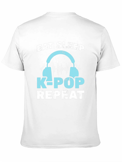 Eat Sleep K-Pop Repeat Graphic Tee