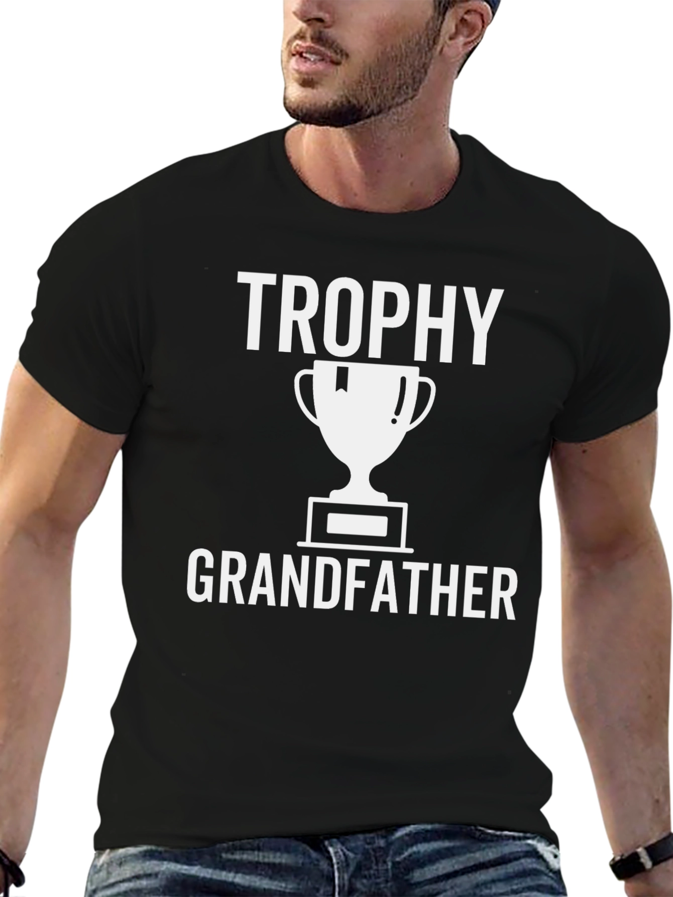 Trophy Grandfather Graphic T-Shirt - Black