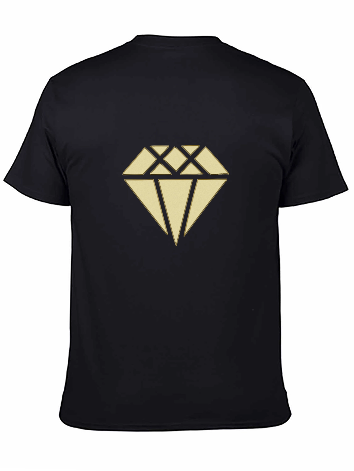 Diamond Graphic Print Black T-Shirt