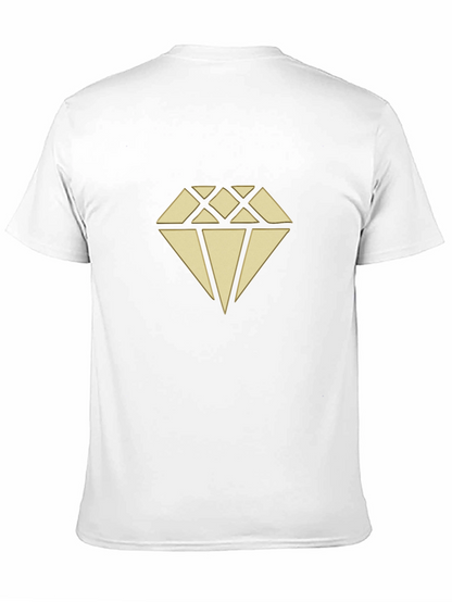Diamond Graphic Print Black T-Shirt