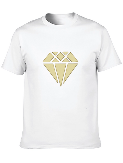 Diamond Graphic Print Black T-Shirt