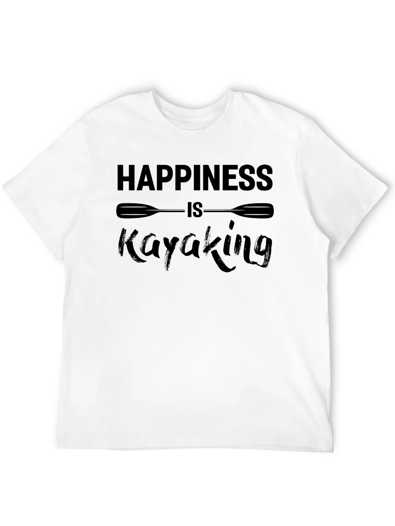 Happiness is Kayaking Black T-Shirt