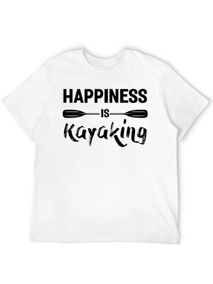 Happiness is Kayaking Black T-Shirt