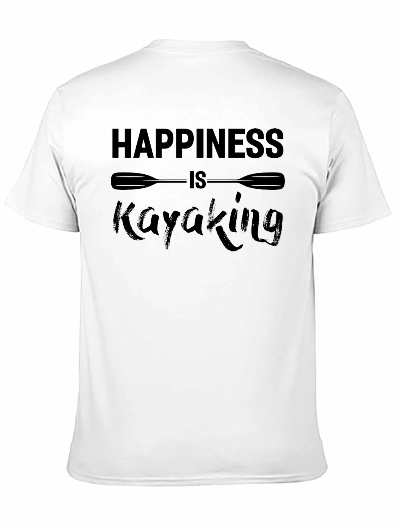 Happiness is Kayaking Black T-Shirt