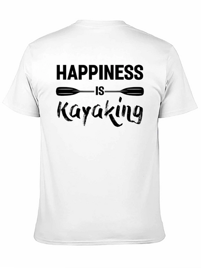 Happiness is Kayaking Black T-Shirt