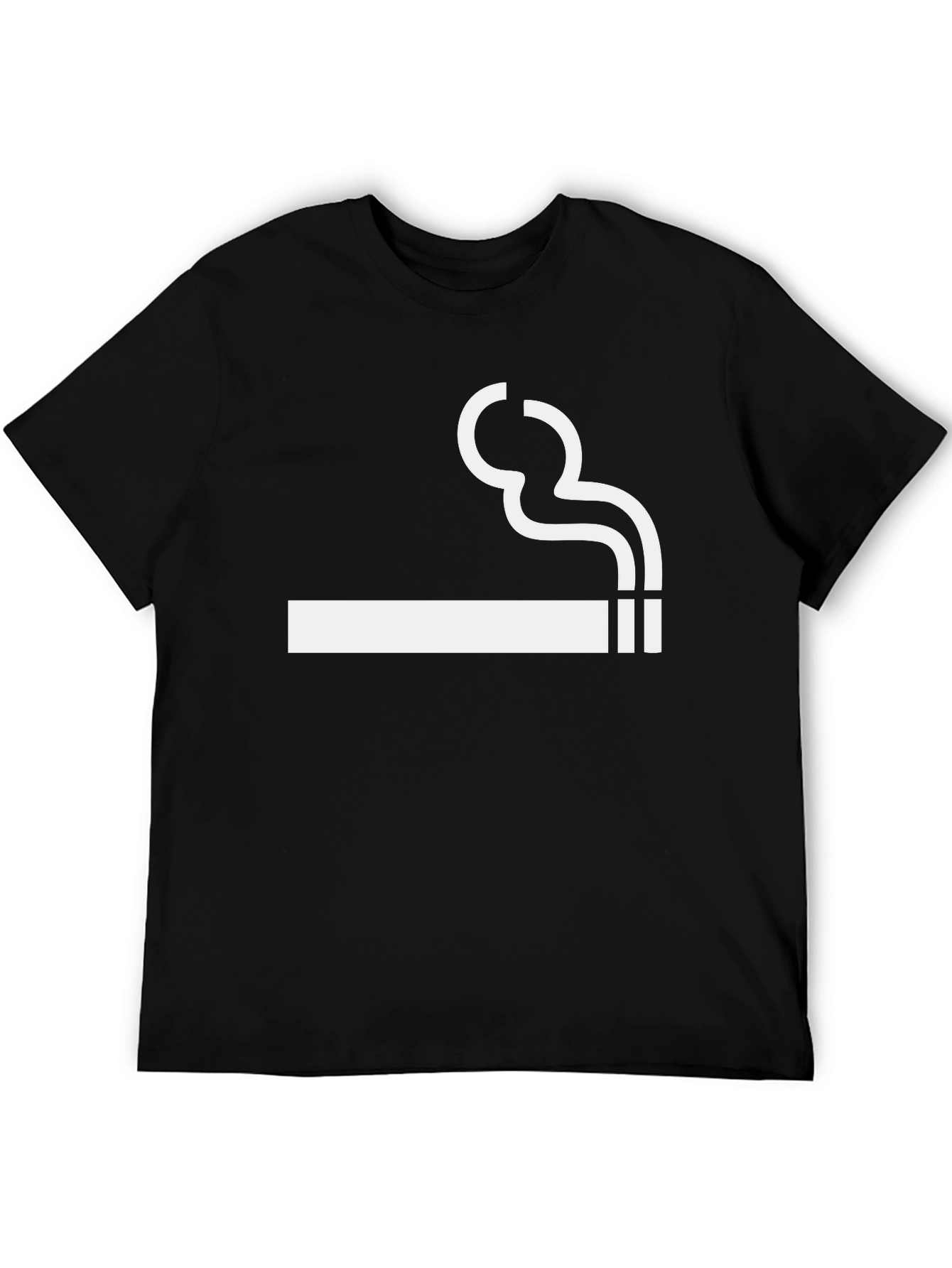 Smoking Cigarette Graphic Tee - Black