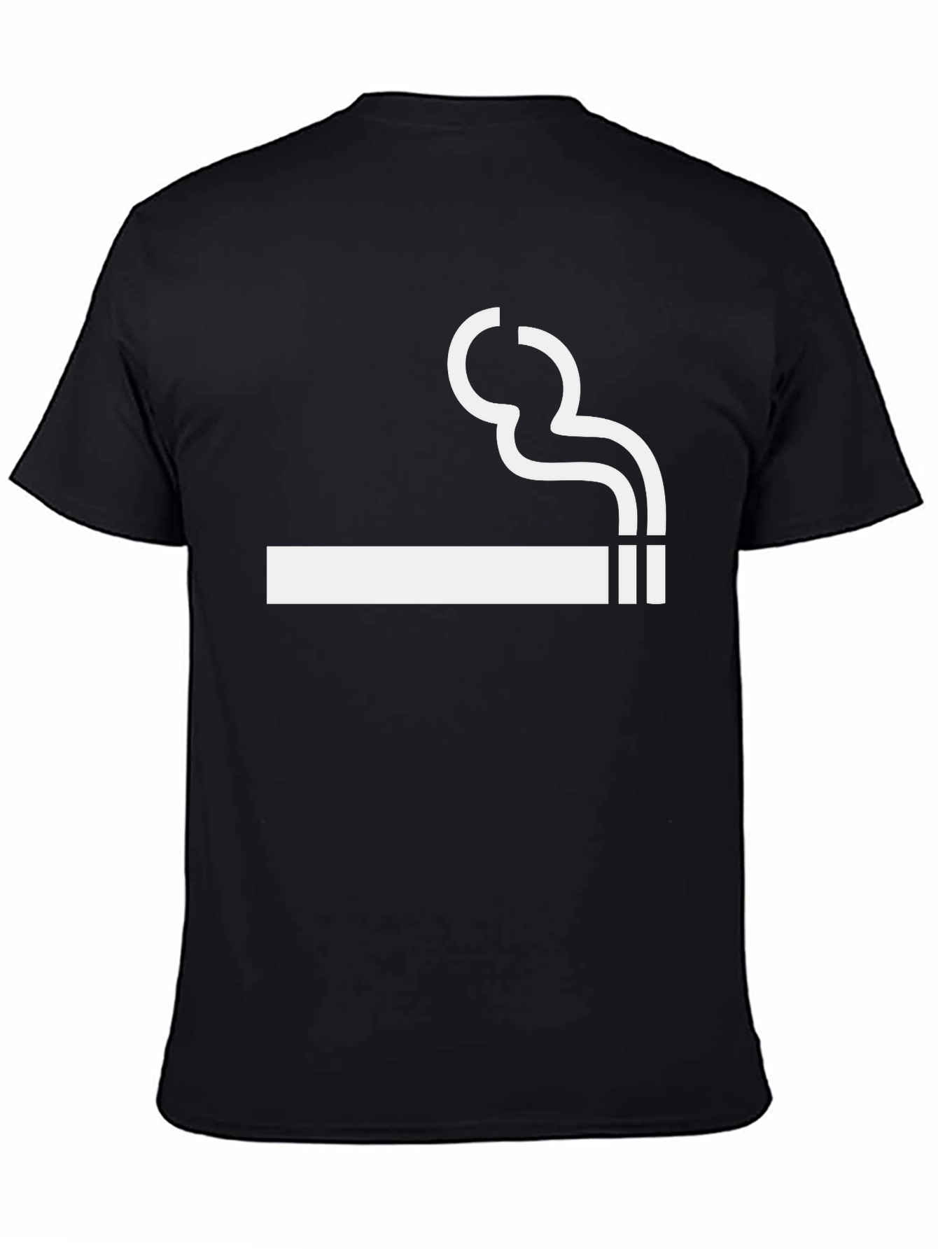 Smoking Cigarette Graphic Tee - Black