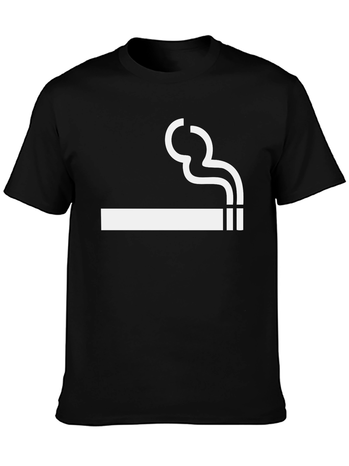 Smoking Cigarette Graphic Tee - Black