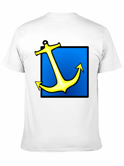 Nautical Anchor Graphic Tee - Black