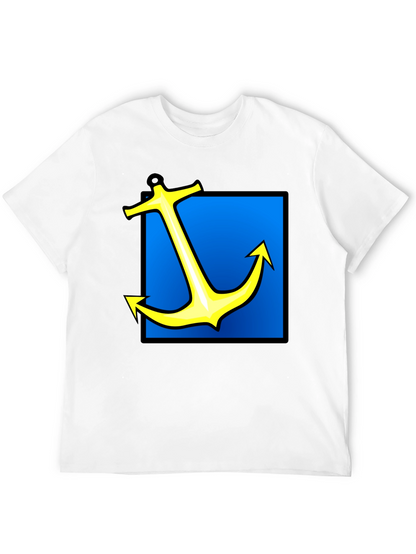 Nautical Anchor Graphic Tee - Black
