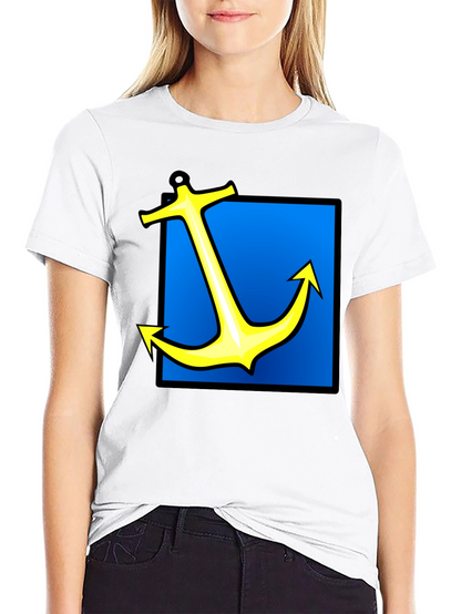 Nautical Anchor Graphic Tee - Black