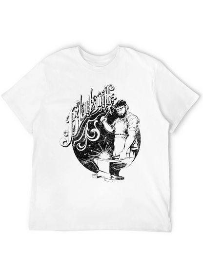 Blacksmith Graphic Print Black T-Shirt