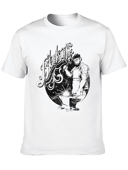 Blacksmith Graphic Print Black T-Shirt