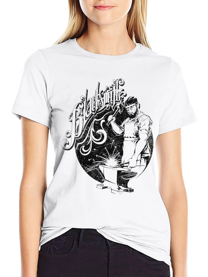 Blacksmith Graphic Print Black T-Shirt