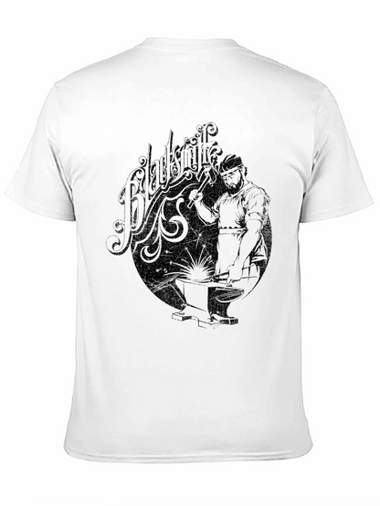 Blacksmith Graphic Print Black T-Shirt