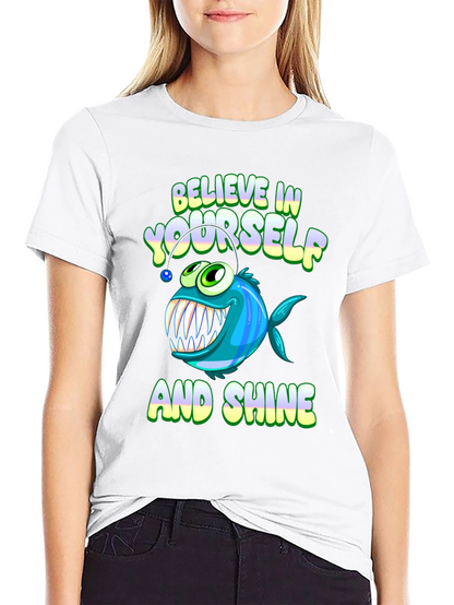 Believe in Yourself T-Shirt - Anglerfish Design