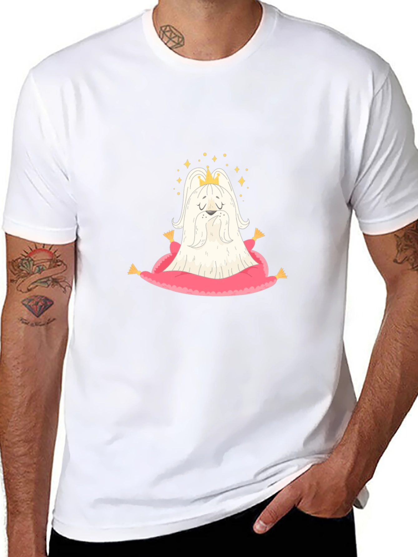 King Dog T-Shirt - Cute Cartoon Tee