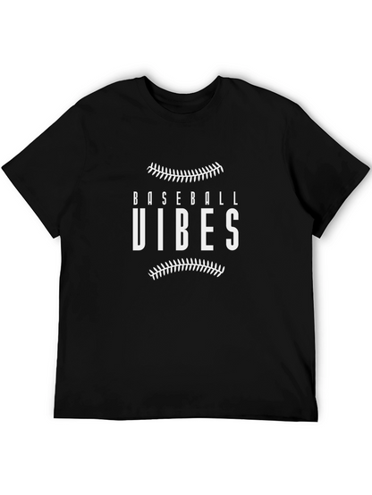 Baseball Vibes Graphic T-Shirt - Casual Cotton Tee