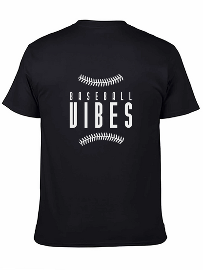 Baseball Vibes Graphic T-Shirt - Casual Cotton Tee