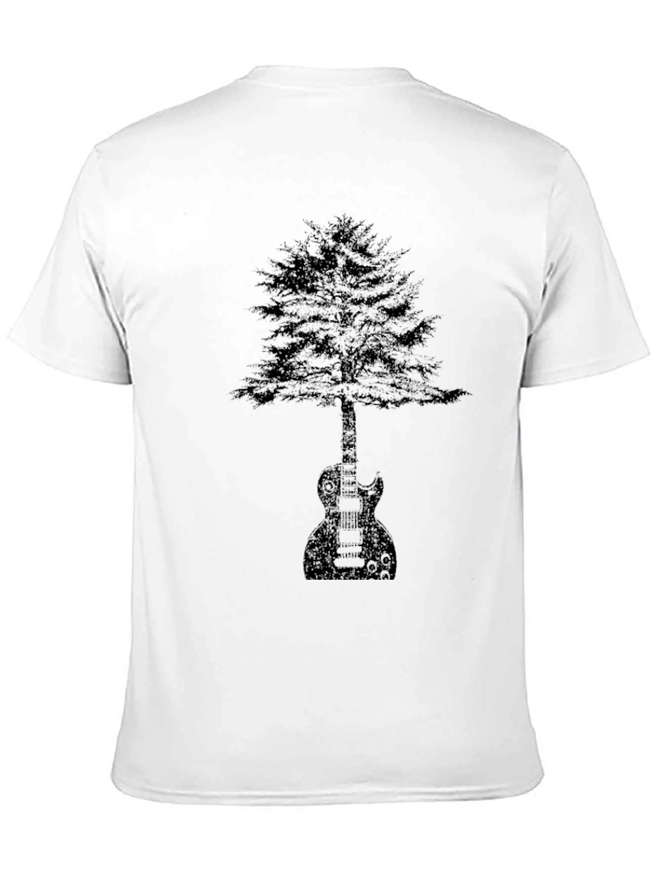 Guitar Tree Graphic Tee - Black Cotton Comfort