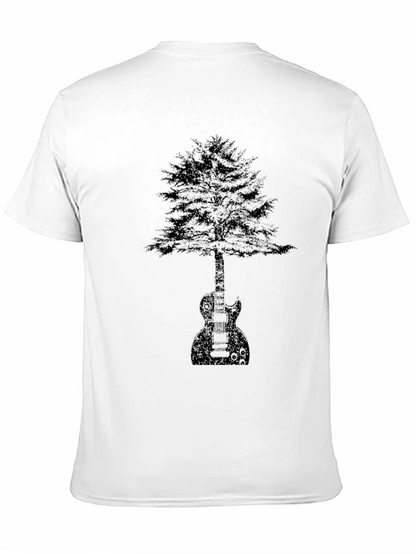 Guitar Tree Graphic Tee - Black Cotton Comfort