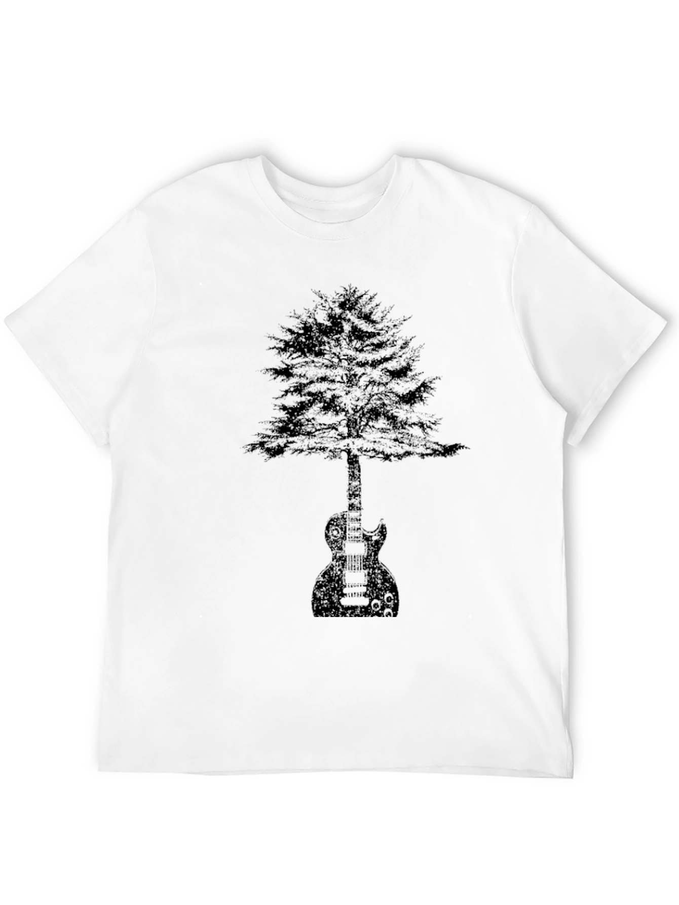 Guitar Tree Graphic Tee - Black Cotton Comfort