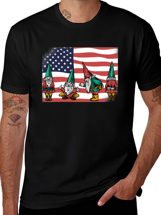 Patriotic Gnomes T-Shirt - American Flag