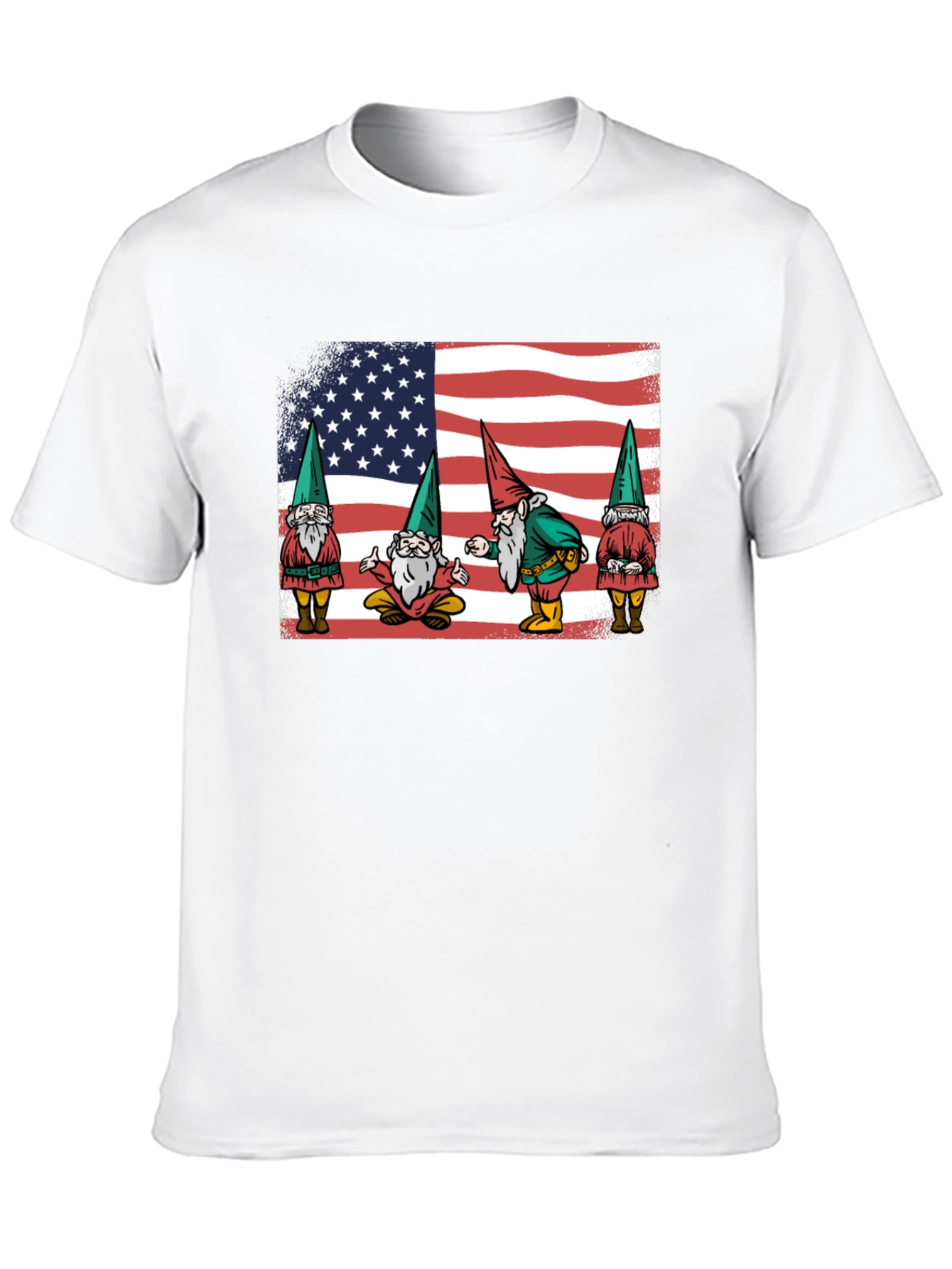 Patriotic Gnomes T-Shirt - American Flag